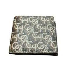 コーチ メンズ COACH モノグラム柄 二つ折り 財布 黒 ブラック