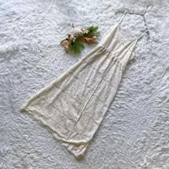 【ニコルクラブ】 (F) キャミワンピース ひざ丈 エンブロイダリーレース 旅行