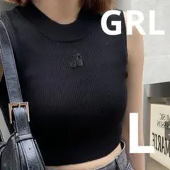 GRL リブ編み ノースリーブ トップス