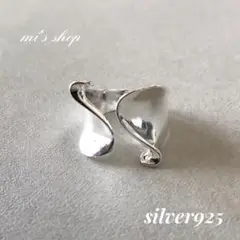 silver925 ワイドウェーブリング ワイドねじれ