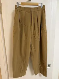 GU ブラウン ワイドパンツ L