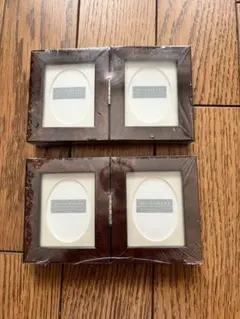 ウォールナット製フォトフレーム 2x2.5インチ　2個セット
