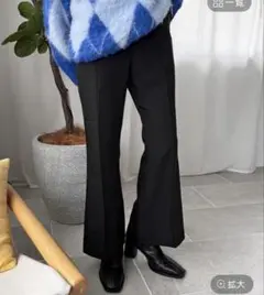 スタイルUPウールライクフレアパンツ