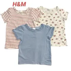 H&M フリル付きTシャツ3枚セット