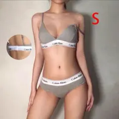 Calvin Klein ブラジャーショーツセット Sサイズ グレー