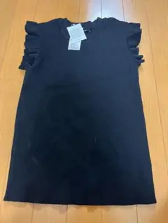 新品未使用　INGNI フリル付きノースリーブ　黒　M