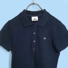 日本製 LACOSTE ワンピース ポロシャツ ネイビー 40サイズ