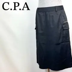 【即日配送】C.P.A. ブラックスカート ジッパーポケット付き 黒 カジュアル