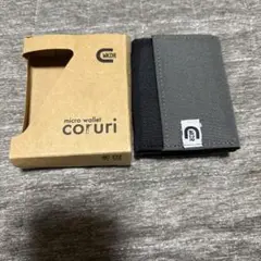 WKDR coruri 三つ折り財布 グレー/ブラック