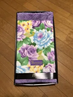 未使用品 バスマット 薔薇 パープル 45cm×65cm