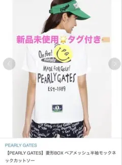 【新品未使用タグ付き】 PEARLY GATES 半袖モックネックカットソー