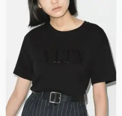 Valentinoヴァレンティノ VLTN スパンコールTシャツ black黒
