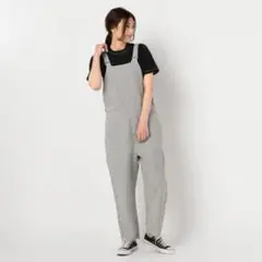 【ＤＡＮＴＯＮ／ダントン】リネン混サロペット ストライプ柄 洗える