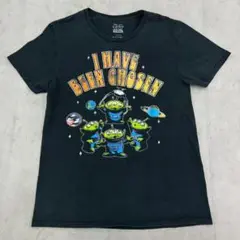 トイストーリー　リトルグリーンメン　トップス　Tシャツ　古着　ブラック　黒　M