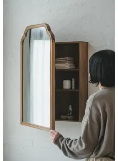 ANTRY アントリー Wood arch キャビネットミラー 鏡 壁掛け