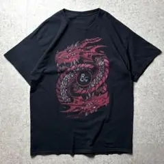 dungeons & dragons 半袖Tシャツ　アニマル　ドラゴン　黒　L