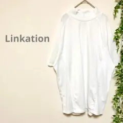 【Linkation/リンケーション】半袖　トップス　白　ホワイト　大きいサイズ
