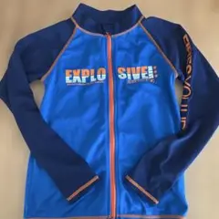 EXPLORER ジッパー付きラッシュガード 青