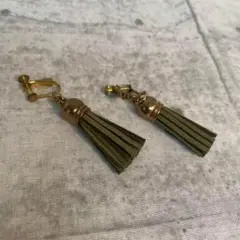 vintage フリンジデザインイヤリング