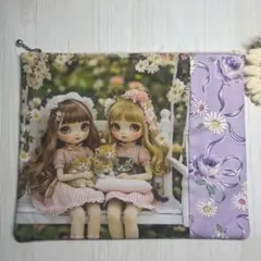 パネル深めポーチ　Dole女の子　マーガレット　⑥