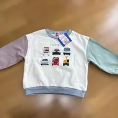 新品タグ付きトミカ 車プリント トレーナー　しまむら　100cm