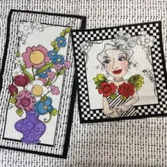 Beaded Curtain110×45㎝とカットパネル2枚のセット ホワイト
