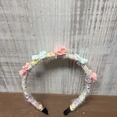カラフルリボン付きカチューシャ