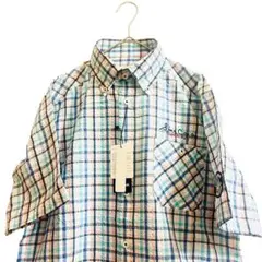 【新品未使用品　タグ付】シナコバ　半袖ボタンダウンシャツ　チェック　M