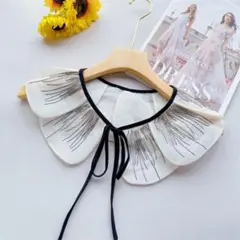 【新品】フリル つけ襟 セーラーカラー ヴィンテージ エアリー オーガンジー
