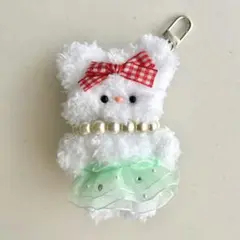 モールドール　モール人形　くま　キーホルダー　グリーン