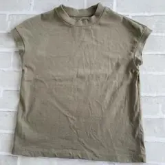 無印良品　カーキ色 ノースリーブタンクトップ Sサイズ