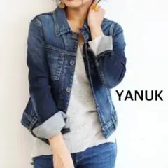 【美品】ヤヌーク YANUK デニムジャケット gジャン ストレッチ リヨセル混