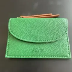 【即購入OK】caroline gardiner グリーン レザー カードケース