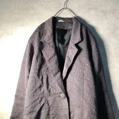 【ヴィンテージ】日本製 レトロ 総柄 デザインコート 古着 used AS44