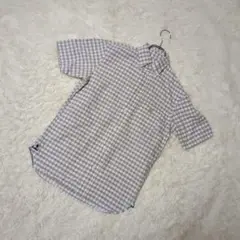 coen daily clothing ボタンダウン　半袖　チェックシャツ　XS