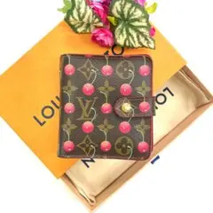 ❤️美品 ルイヴィトン モノグラム チェリー コンパクトジップ 折り財布 正規品❤️