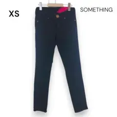 【サムシング】スキニーデニムパンツ 小さめサイズ XS 黒 春夏秋冬 5068