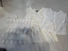 白　重ね着用トップスまとめ売り