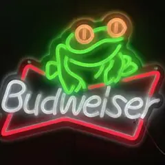 バドワイザー　ネオンサイン ガレージ　男前　budweiser
