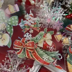 【ok04】OKMT / 圣诞节（镭射金） pet 1ループ 100cm