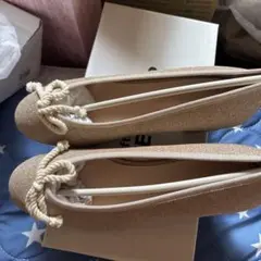 ゴールド グリッター バレエシューズ