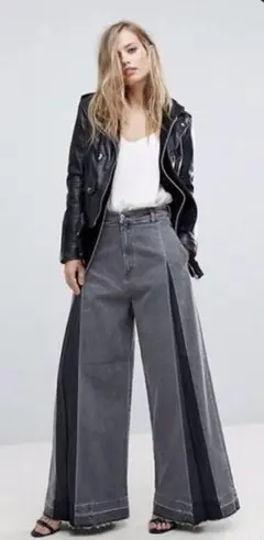 DIESEL ディーゼル ワイドパンツ グレー W23