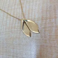 ティファニー Tiffany リーフ(大) ロングネックレス 18K YG