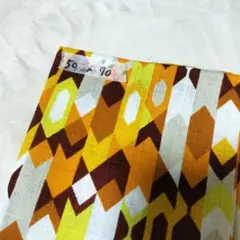生地⑩ okadaya購入生地エスニック柄 幾何学模様 綿麻生地 50×70cm