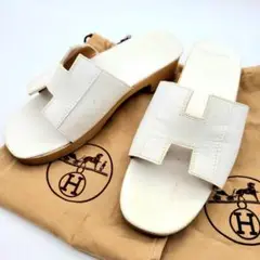 HERMES ケブラール Hモチーフ サンダル ミュール