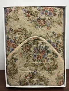 【新品未使用品】SUSSEANDERSEN ゴブラン織　マルチカバー　花柄　ラグ