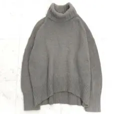 美品 大人気 ギャルリーヴィー ファインウール タートルネックニット グレー