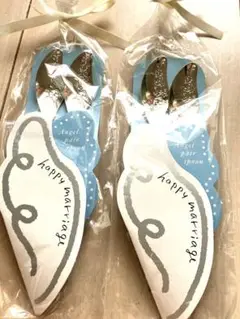 【美品・新品未使用】KURIYAMAエンジェルペアスプーン2個入り×2個セット