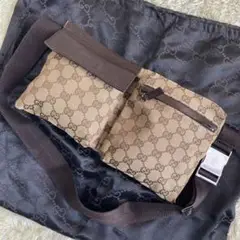 GUCCI ウエストポーチ ボディバッグ ベージュ ブラウン GG
