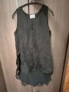 eimy istoire オーガンジーテールトップス　ブラック